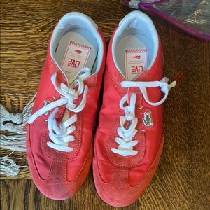 Lacoste Vibrant Red Sneakers with White Accents